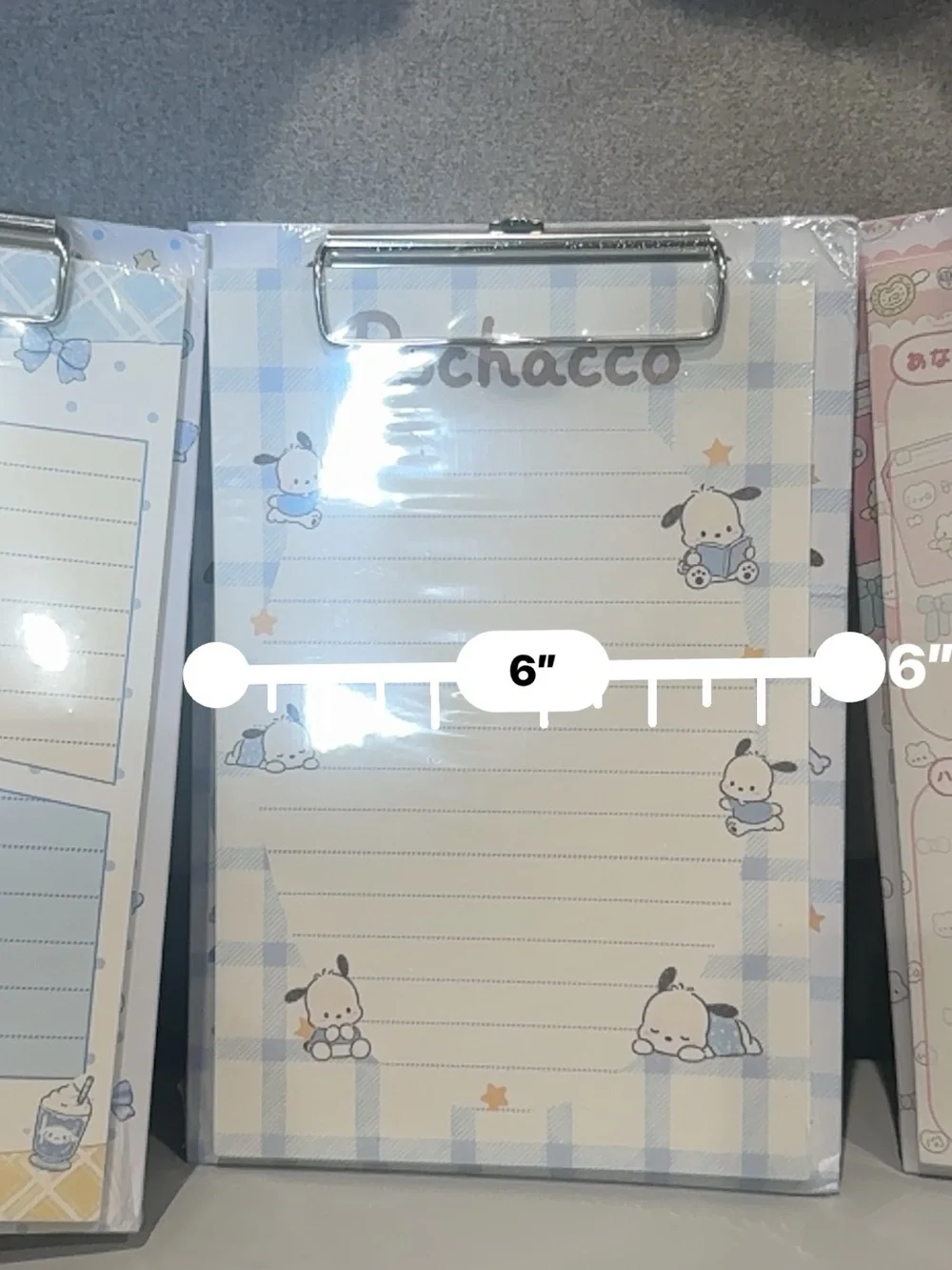 Pochacco, Cinnamon-roll, and Melody Notepad Clipboard - Cute Home Organization